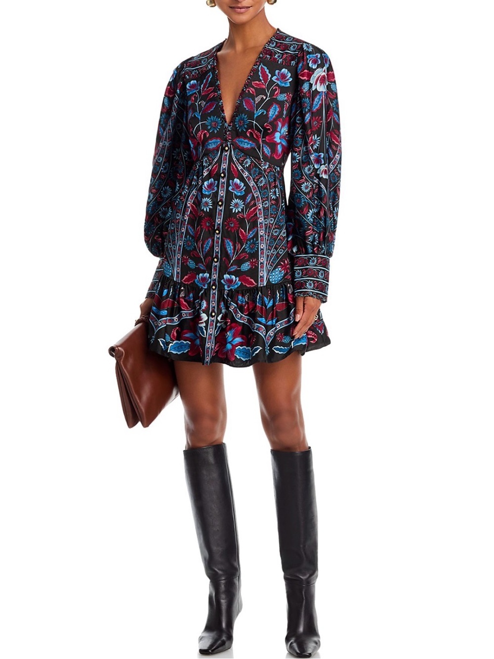 FARM Rio Marcelle Long Sleeved Mini Dress - Picture 2 of 12